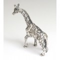 veche miniatura din argint " Girafa " manufactura de atelier italian. pre-1968
